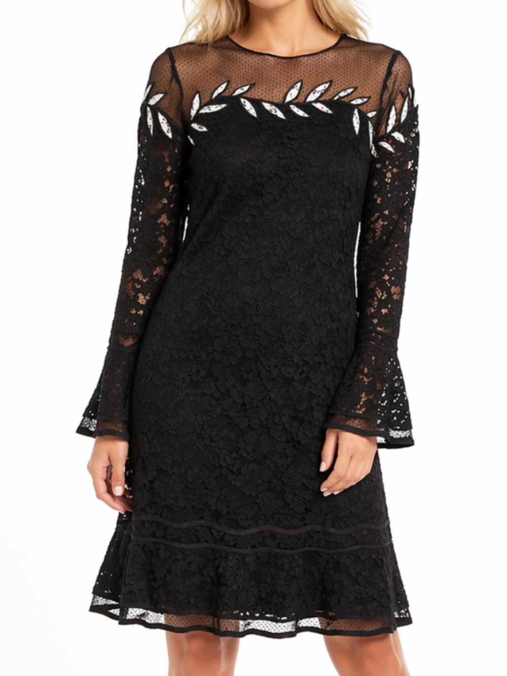 Shani. Embroidered Lace‎ Long Sleeve Dress.